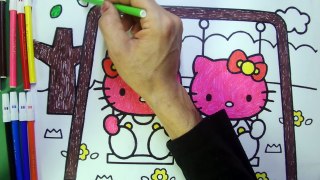 Glitter Paint - Hello Kitty Coloring Pages - Kids Videos