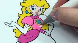 Super Mario Bros Coloring Book Page Princess Peach Toad Coloring Nintendo