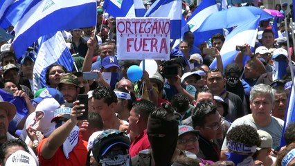 Masiva protesta contra Ortega en Nicaragua