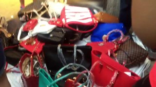Fake Handbags New York City Time Square. Gucci, Louis Vuitton, Prada and Chanel AFRICAN HUSTLE