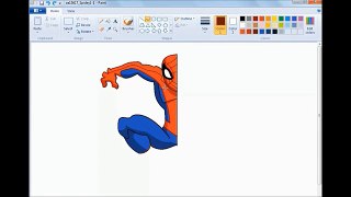 How to Draw Spiderman | MS Paint | Easy | Speed Paint