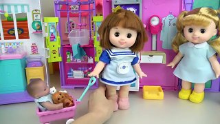 Baby doll and pet animal care house toys play