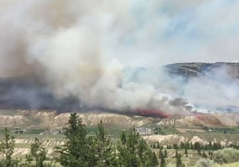 Brush Fire Spreads Rapidly in Kamloops, British Columbia