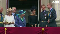RAF flypast: Royals watch as F35s and Red Arrows soar over London