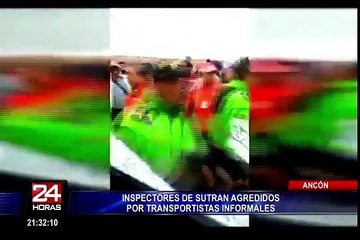 Ancón: colectiveros atacan con piedras y palos a inspectores de Sutrán