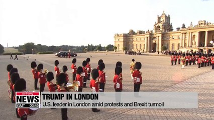 Trump in London amid protests and Brexit turmoil