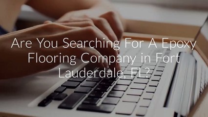 National Concrete Epoxy Flooring in Fort Lauderdale, FL