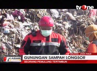 Pemulung Tertimbun Gunungan Sampah