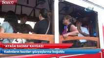 Nostaljik tramvayda ‘ayağa basma’ kavgası