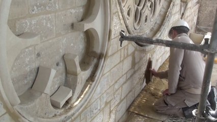 Travaux sur la façade de la cathédrale de Bayeux