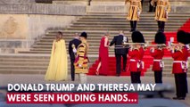 Donald Trump And Theresa May Hold Hands As President Is Greeted At Blenheim Palace