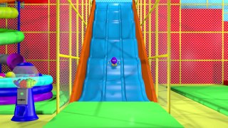 Giant Slide 3D For Kids | Surprise Eggs Learn Colors Balls Indoor Playground Family Fun Play Center