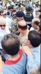 Khawaja Asif Rally stopped by rangers