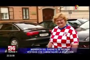 Croacia: Miembros del gabinete se reúnen vestidos con camisetas de su selección