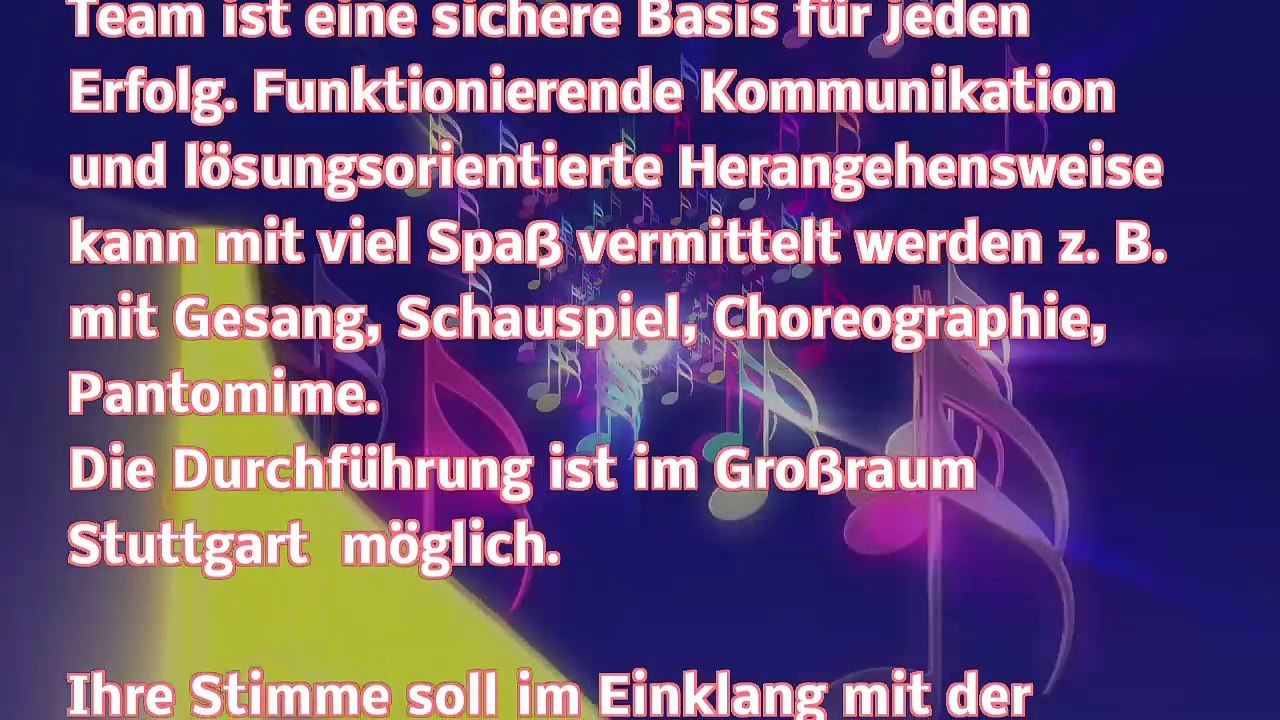 Stimmtraining  - coaching vor ort