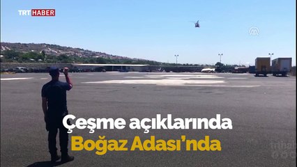 Boğaz Adası'nda mahsur kalan 18 göçmen kurtarıldı