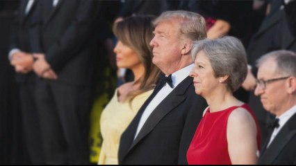 Donald Trump arrives in London amid protests and Brexit chaos