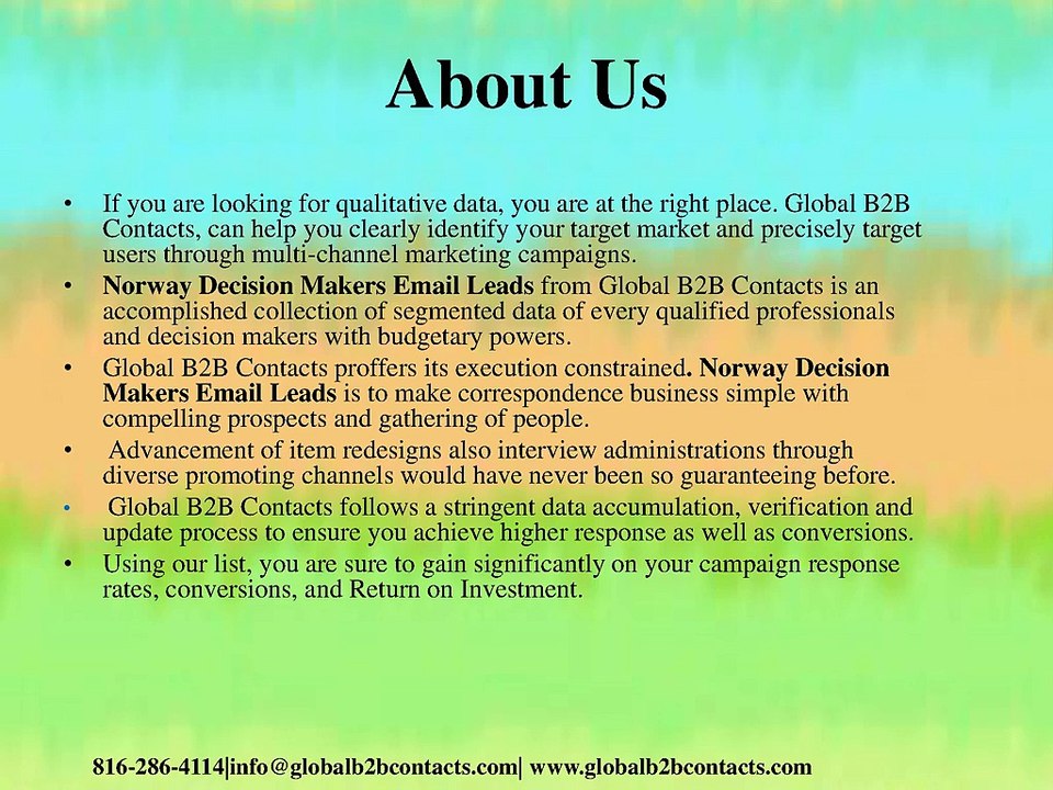 Norway Decision Makers Email Leads