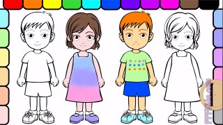 Learn How to Color People With Digital Coloring Book For Kids