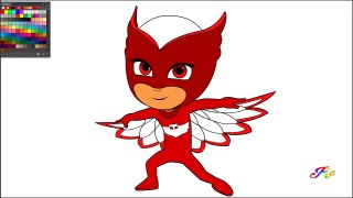 #PJ Masks coloring book for kids #Amaya - #Owlette Coloring page