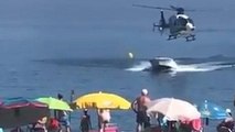 شاهد: مطاردة هوليوودية على شاطئ إسباني بين تاجر مخدرات ومروحية للشرطة