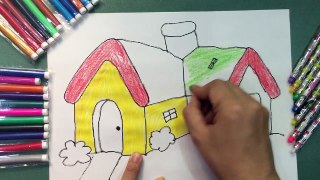 Coloring house - Coloring fun games, children drawing, Colours for Kids