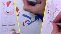 How To Draw Sonic Shadow and Silver