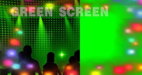 DISCO STAGE LIGHT ANIMATED - GREEN SCREEN