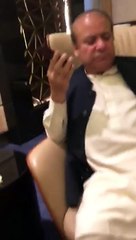 Before leaving for Pakistan Nawaz Sharif setting at Dubai airport lounge