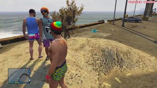 GTA 5 Online Beach Bum Pack Funny Moments - Broken Bottle Weapon, Camper Van, Speeder Boat
