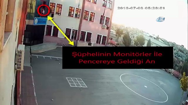 Biri gözcülük yaptı, diğeri tırmanıp monitör, kamera ve mikroskop çaldı...O anlar kamerada