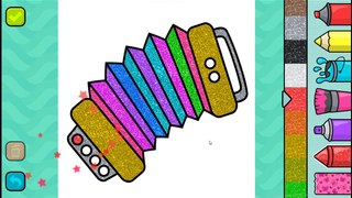 Accordion Coloring Pages for Children