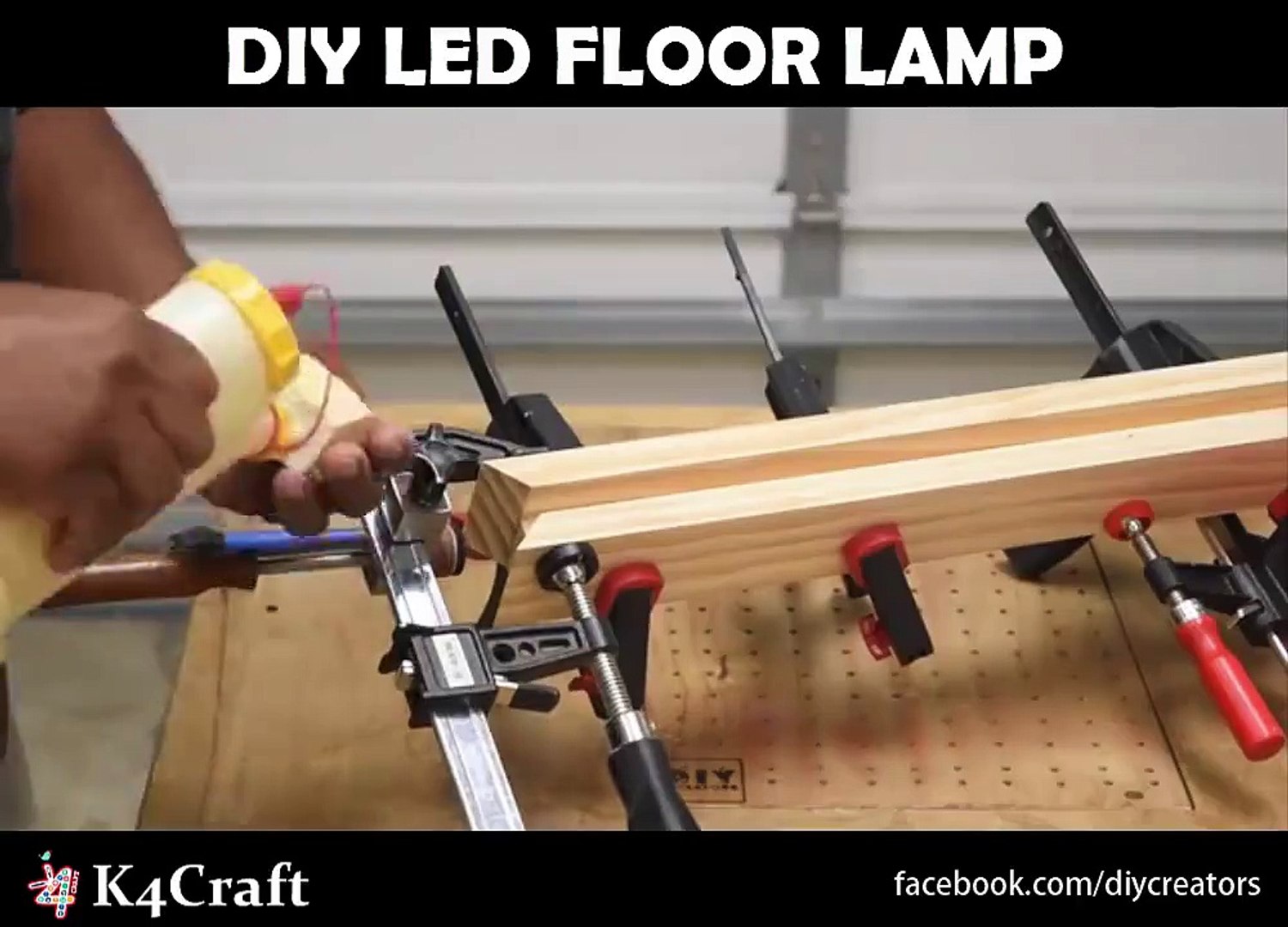 Diy Wood In Concrete Led Floor Lamp Via Diy Creators