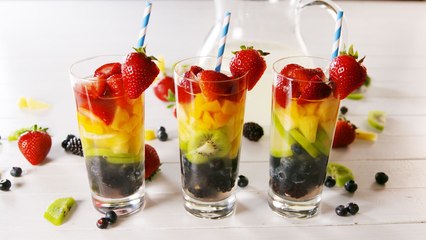 Rainbow Sangria Is The Coolest, Easiest Cocktail Trick