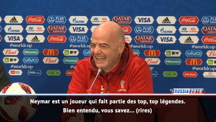 Brésil - Infantino éclate de rire en évoquant Neymar