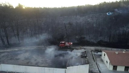 İzmir'deki Yangın Havadan Görüntülendi