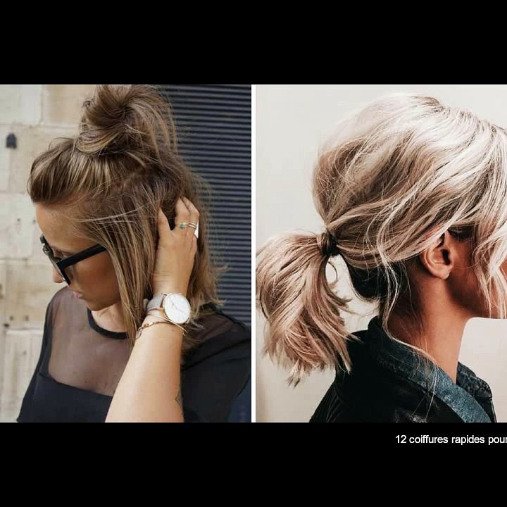 12 coiffures rapides pour cheveux mi longs