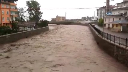 Ordu'da Dereler Doldu Taştı