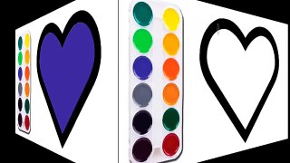 How To Draw Heart with Coloring Pages | Learn Colors for Kids | Art Video for Children