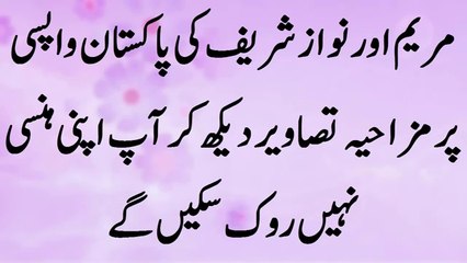 Funny Reactions On Maryam & Nawaz Shareef 's Return to Pakistan