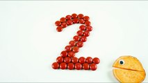 1⃣2⃣3⃣ Learning numbers and counting with M&Ms & Pacman | Numbers 1-10 Stop Motion | Learn to count