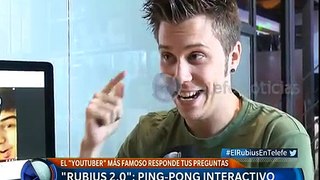Ping-Pong interivo a Rubius - Telefe Noticias