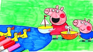Peppa Pig and George Kids Fun Art Activities Colouring Book Pages Colored Markers