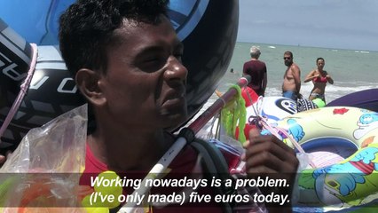 Selling on beach threatened by crackdown on illegal trade