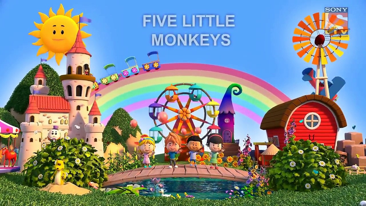 Five Little Monkeys Jumping On The Bed with Lyrics | LIV Kids Nursery Rhymes and Songs | HD