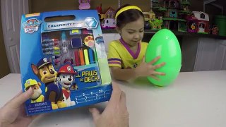 Fun Paw Patrol Coloring Set and Giant Surprise Toy Egg Opening | Creativity for Kids