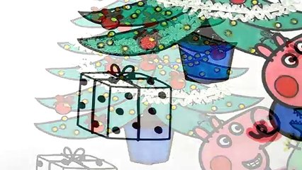 Coloring Peppa Pig Christmas Present Colored Markers For Kids Videos