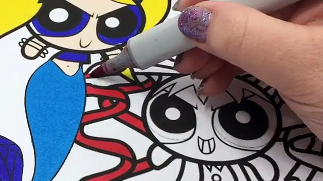 Powerpunk Girls Mermaid Coloring Book Page PPG Brute Berserk Brat | SPRiNKLED DONUTS