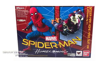SH Figuarts Homemade Suit Spider-Man Homecoming Movie Bandai Tamashii Nation Figure Toy Review