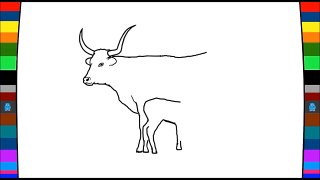 How to Draw and Coloring a Cow and Calf